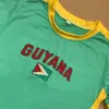2024 Summer Fashion Women's Vintage Guyana Flag Print Crop Tops Short Sleeve O-neck Slim Tees Harajuku Streetwear Y2k Aesthetic