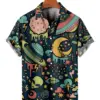 2022 Men's Shirts Short Sleeve Lapel Stars 3D Printed Harajuku Cartoon Shirts Hawaiian Men's Shirts