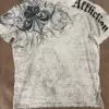 2000s Affliction Graphic T-Shirt Women's Large Grunge Wings New Fashion Style Couple Tops Pure Cotton Street Boxing Shirt
