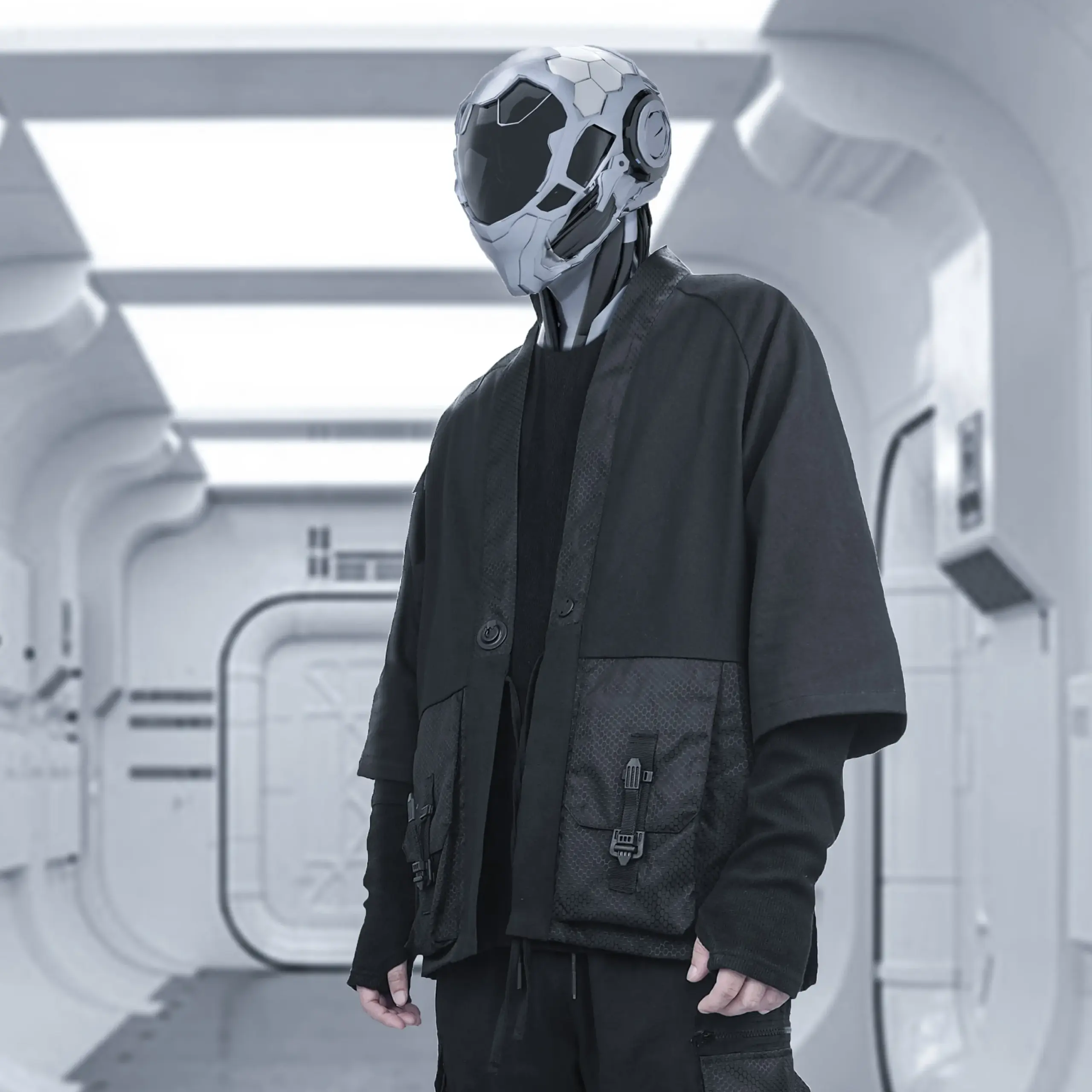SILENSTORM 21AW Kimono Jacket Multi Pocket Techwear Darkwear Ninjawear Japanese Style Darkwear cyberpunk Tech Coat Streetwear