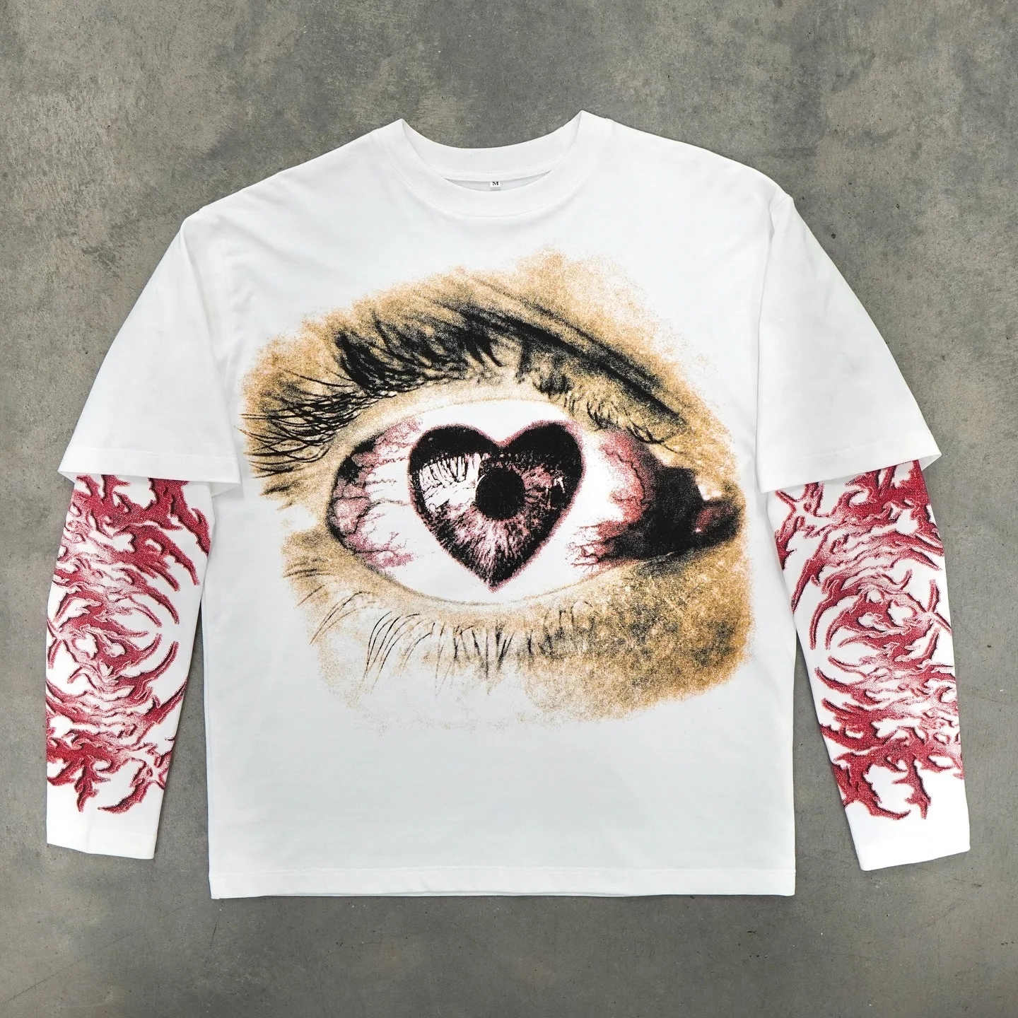 Harajuku Inister Double Layer Casual Graphic T Shirts Gothic Clothes Y2k Tops Autumn long sleeve Streetwear Goth Women Clothing