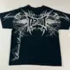 Streetwear Tapout T Shirt Y2K Mens Hip Hop Letter Graphic Print Oversized TShirt Harajuku Round Neck Cotton Short Sleeve Tops