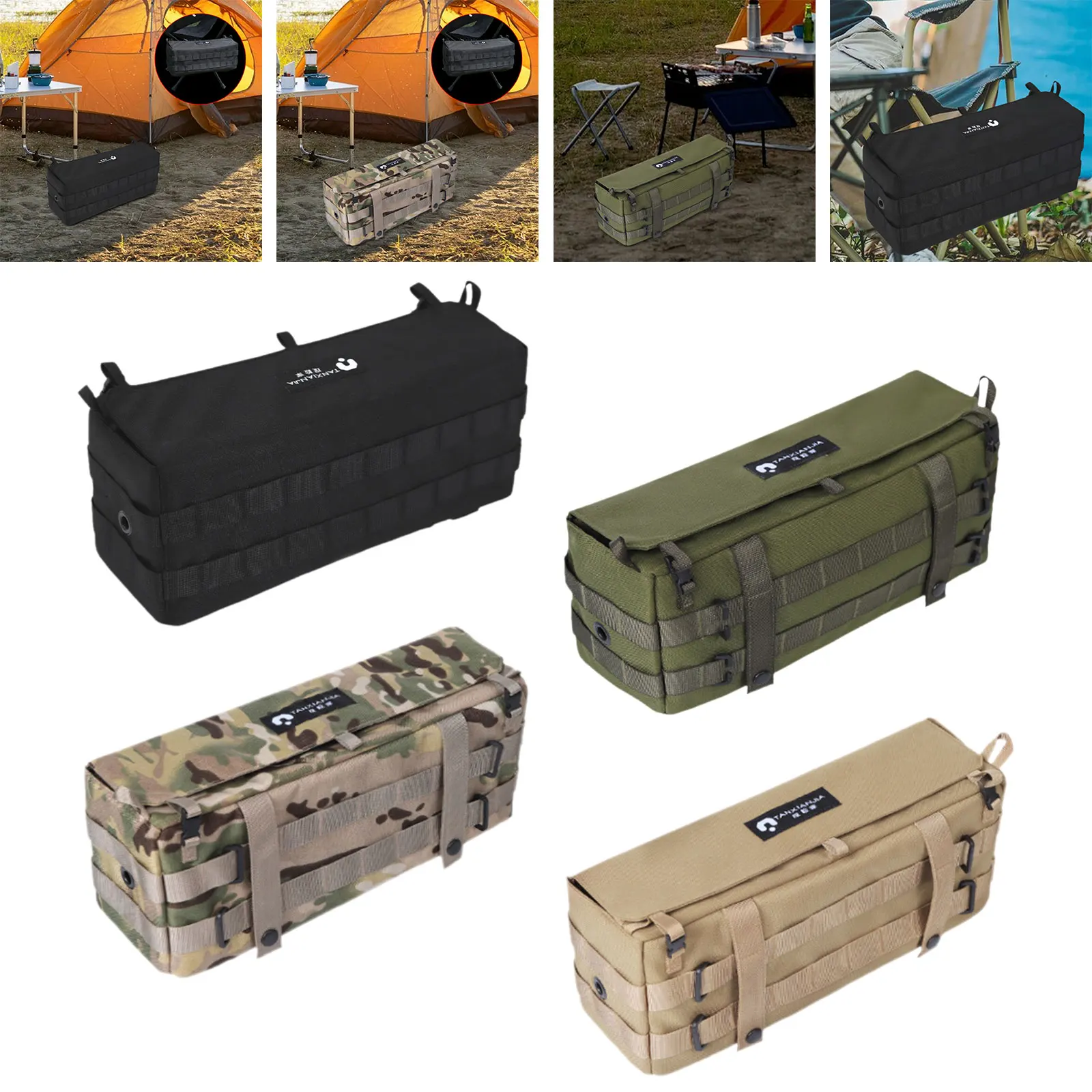 Camping Table Side Bag Side Hanging Bag Multipurpose for Table Chair Bed Wear Resistant Storage Bag Chair Armrest Bag Lawn Chair