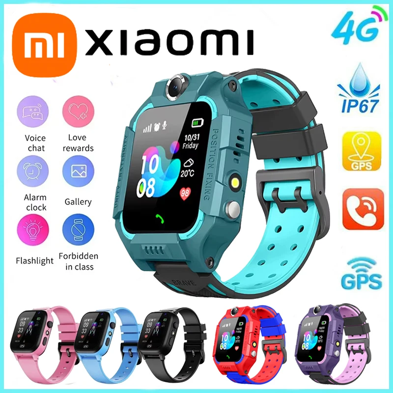 Xiaomi Kids 4G Smart Watch SOS GPS Location Sim Card Call Child SmartWatch Camera Waterproof Boys Girl Gift For Ios Android