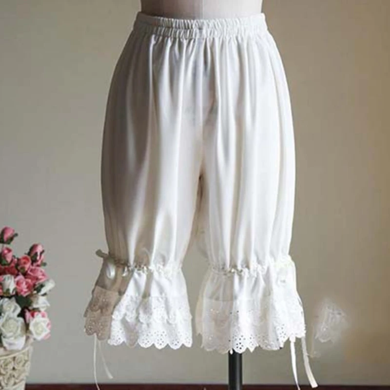 Short Pants Summer lace Women Shorts Fashion Female Wide Leg Pants Casual Loose Elastic Wasit Shorts