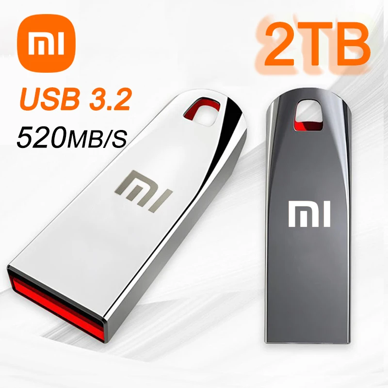 Xiaomi 2TB Metal Flash Drives USB3.2 Super High Speed Transfer PenDrive 1TB Portable Usb Drive Waterproof Memoria Usb Flash Disk