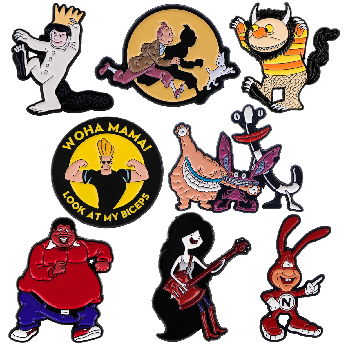 Funny Characters Enamel Pin Cartoon Brooches For Women Lapel Pins Badge on Backpack Costume Accessories Fashion Jewelry Gifts