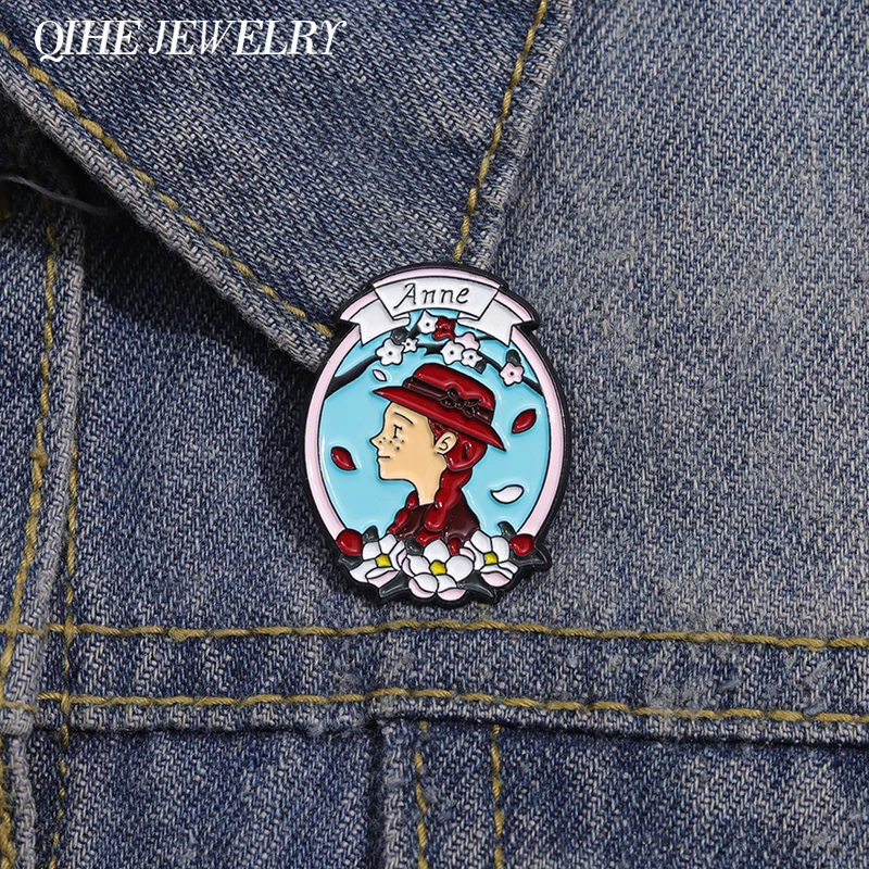 Cartoon Classic Children's Novel Character Enamel Pin Kawaii Childhood Heroine Brooch Lapel Backpack Badge Fans Jewelry Gift