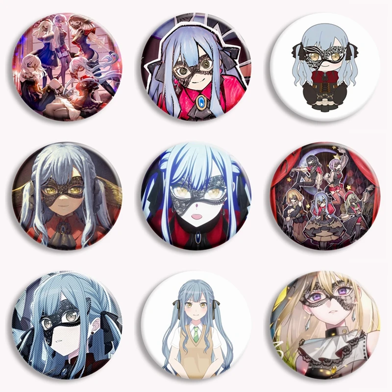 Ave Mujica Anime Soft Button Pin Hot Manga BanG Dream! Kawaii Cartoon Brooch Badge Bag Decor Fans Collect Friends Gifts