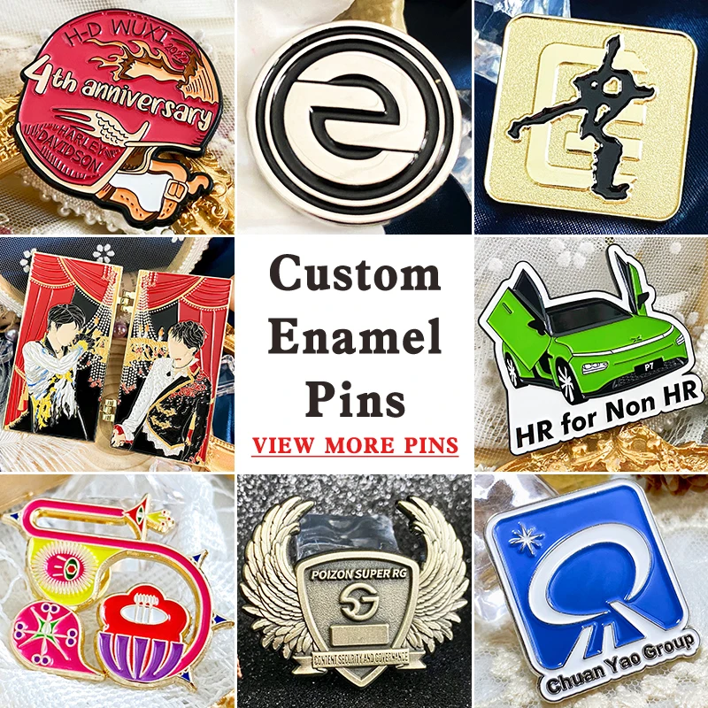 [Minimum 10pcs]Custom Enamel Pin Lapel Graduate Diy Brooch Coin Anime Emblem Make Badge Cufflink Back card personalized Tie clip