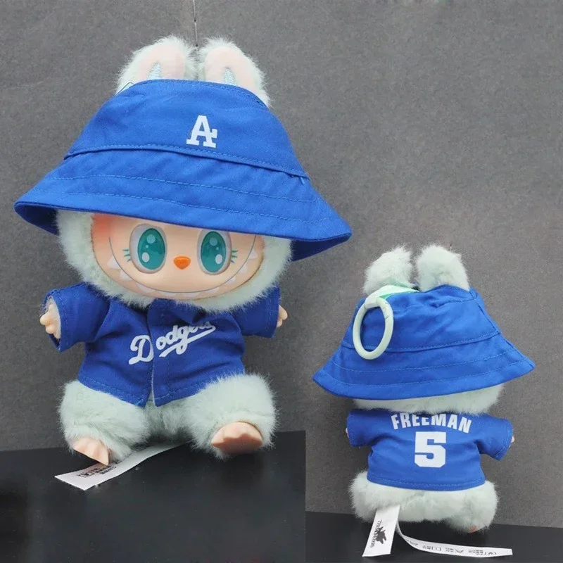 Labubu Doll Clothes 15/17cm Labubu Clothes Sitting Party Number 17 Baseball Clothes Children'S Diy Doll Accessories Gift - Image 5