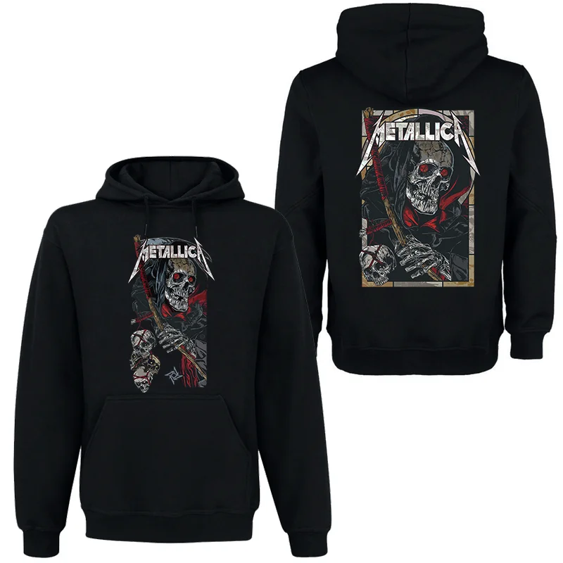 METALLICA Band Rock Dark Wind Hoodie Men's Street Hip Hop Top Comfortable Hooded Sweater Fall_Winter Personality Men's Clothing - Image 2