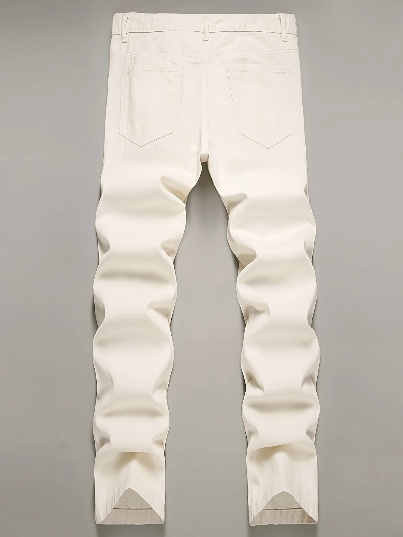 Men's jeans, men's spider web printed worn-out jeans - Image 2