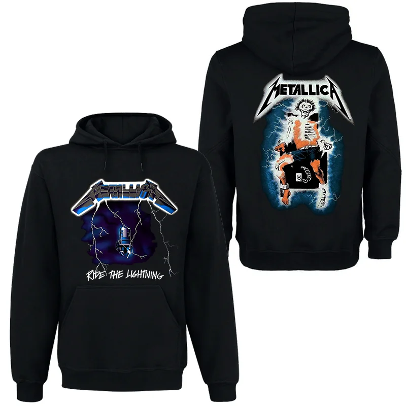 METALLICA Band Rock Dark Wind Hoodie Men's Street Hip Hop Top Comfortable Hooded Sweater Fall_Winter Personality Men's Clothing - Image 4