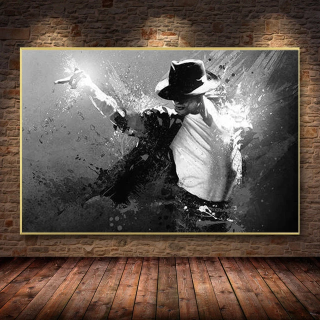 Black and White Michael Jackson Posters Prints Wall Art Canvas Painting Mural for Living Room Bar Cafe Home Decoration Cuadros