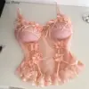 SINGREINY 3D Floral Lace Camisole 2026 Fairycore Aesthetic Slim Splice Beading Tank Top Summer Women Sheer Sensual Vacation Tops