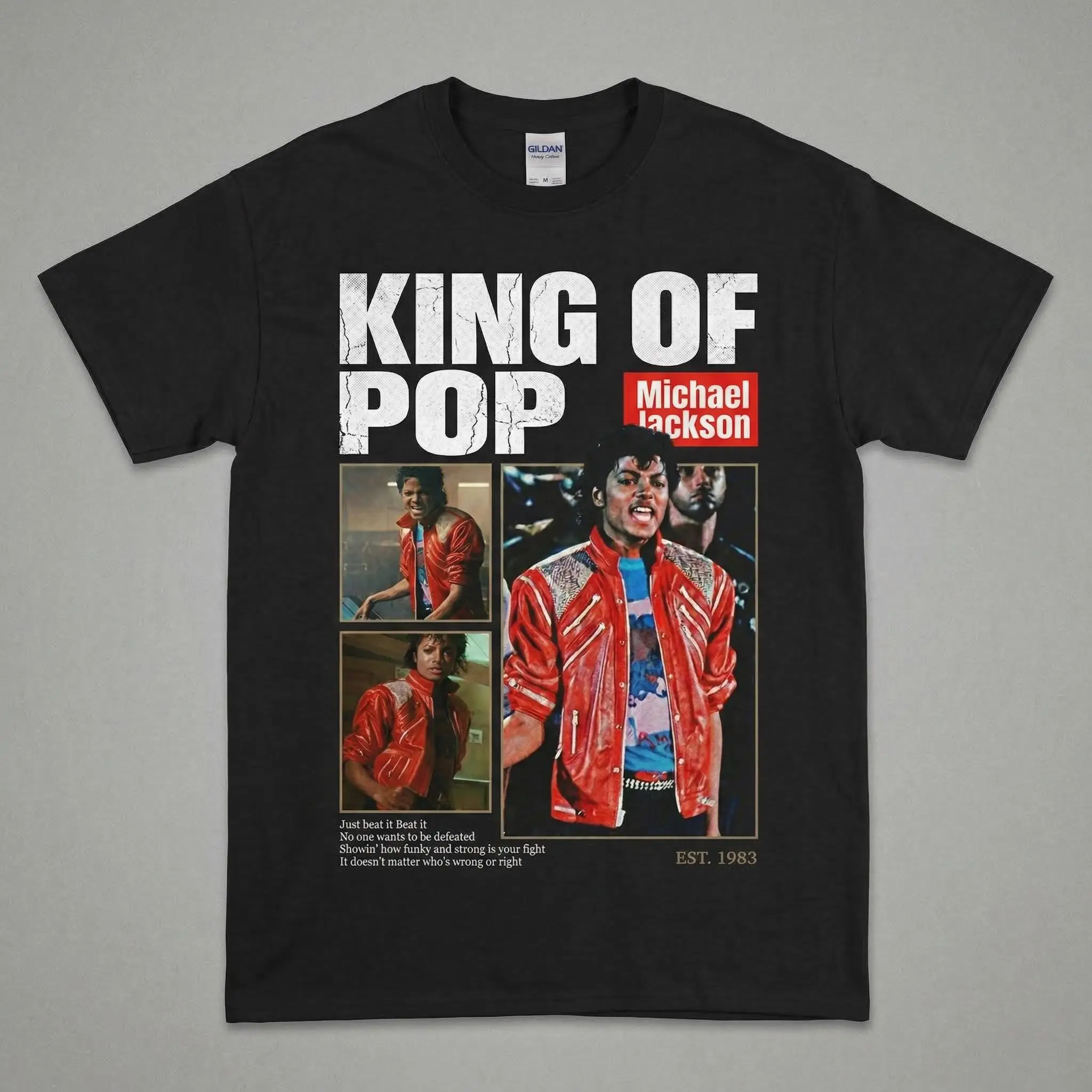 Michael Jackson Beat It The King of Pop Musician's Gift Spring/Summer T-shirts Men and Women in 2026 Comfortable High-Quality