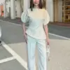 HH Women Elegant Solid Puff Sleeve Blouse Asymmetrical Hem O Neck T-Shirts 2026 Spring Fashion Female Streetwear Y2K Tops