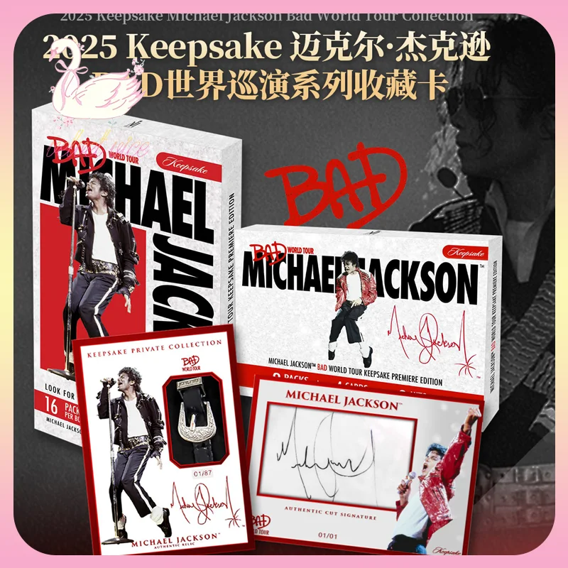 Original 2025 Keepsake Michael Jackson BAD World Tour Series Collectible Cards Blind Box MJ Collection Peripheral Cards Boy Gift
