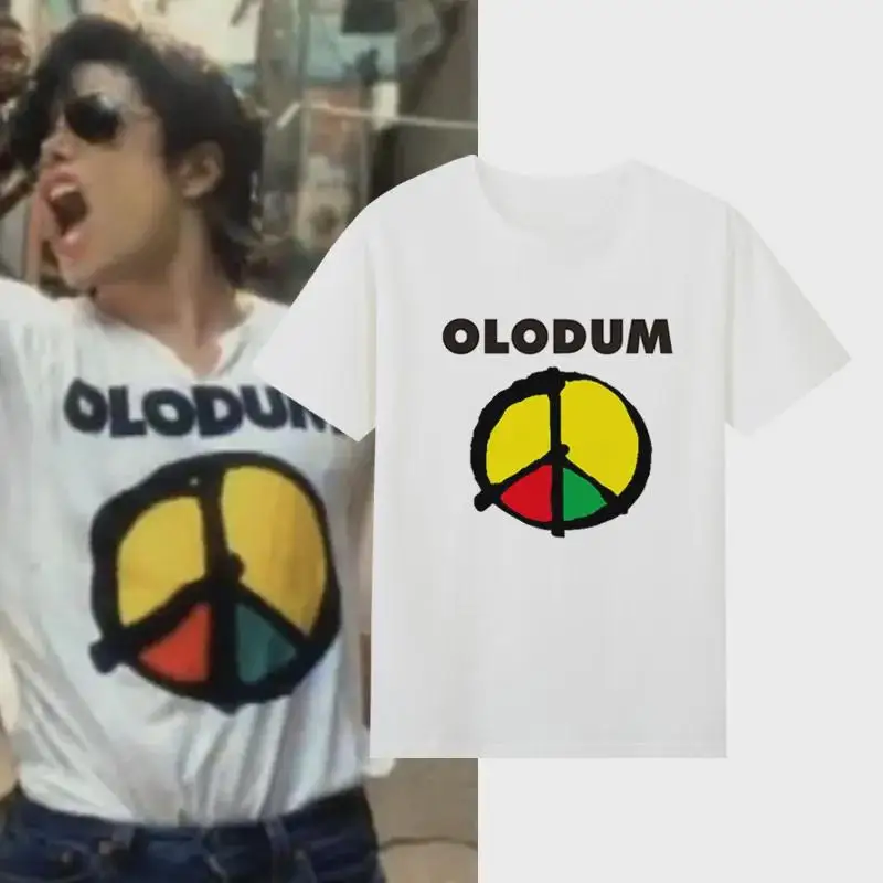 MJ Michael Jackson same style Olodum graphic 100%Cotton unisex T-shirt 2026 Summer New Men fashion shirt fan Commemorative gift