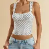 New Women Dot Printing Camisole Top Y2K Female Clothes 2026 Summer Sleeveless Tank Top Slim Fit Streetwear Backless Corset Top