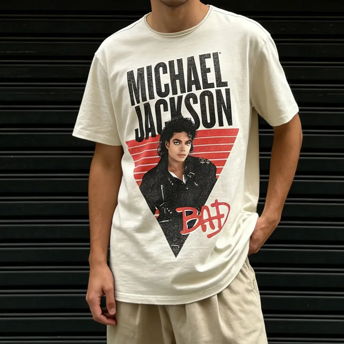 Michael Jackson Michael Jackson American Vintage Trend Oversize Men's women's Tshirts Children's adult Parent child T shirts