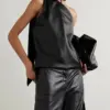 Gymystars 2026 New Summer Sleeveless Asymmetric Black Vest Tops Original Creation Solid Color High Neck Top For Women