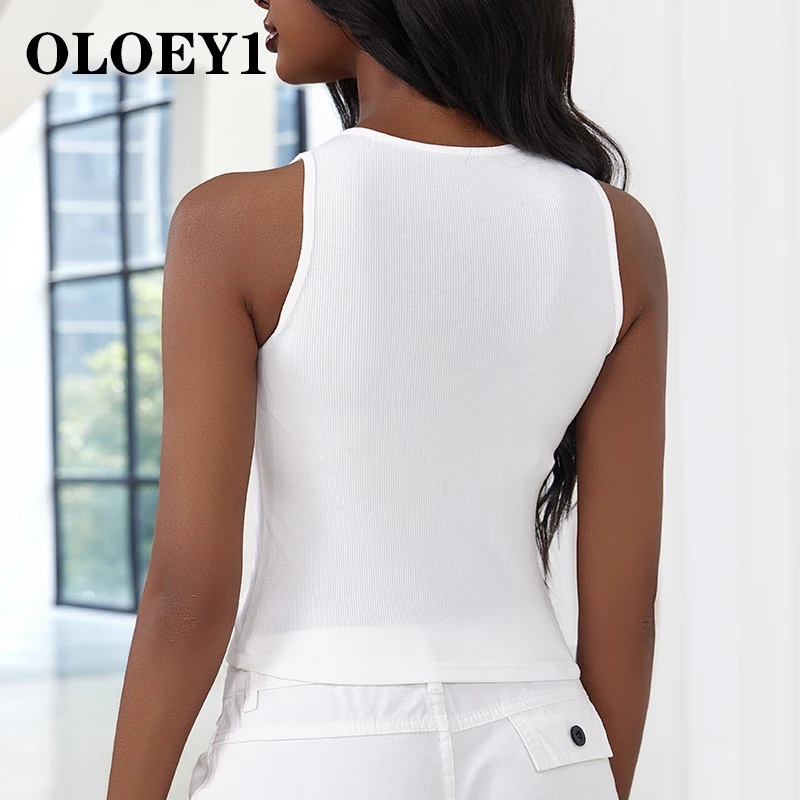 Women’s Y2K Sleeveless Clothes Female Camisole Tops for Women Tank Hottie Ultra Short T-shirt White 2026 New Metal Clothing - Image 5