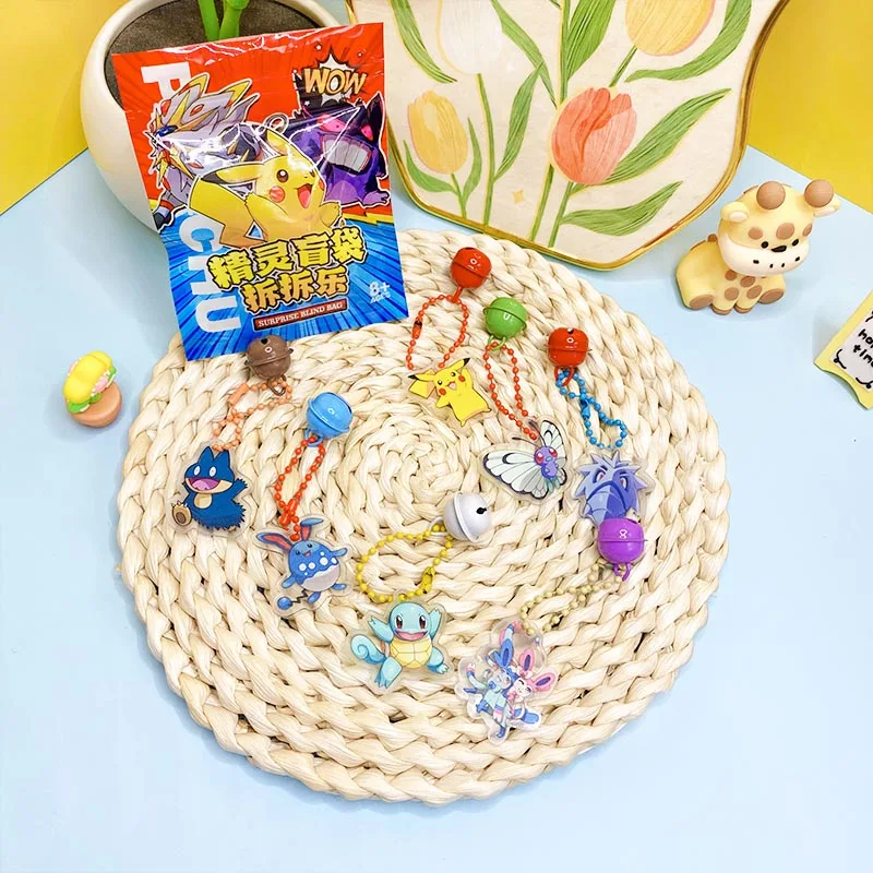 PKM Anime 32pcs Set pokemon Figures Blind Bag Box Acrylic Pendant Keychain Hanging Decoration Children Toy Peripherals Gift - Image 4