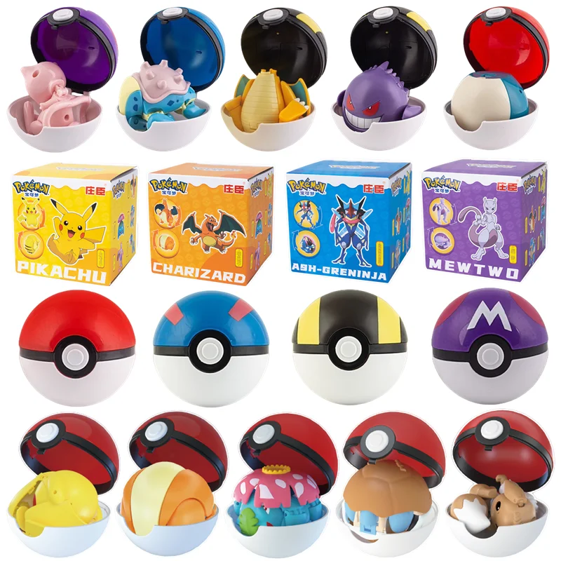 Pokemon Figures Toys Pocket Monsters Ball Model Pikachu Gengar Pokeball Dragonite Snorlax Pokeball Action Figures Toy - Image 3