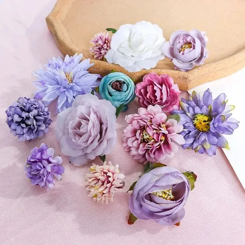 3/21Pcs Mixed Artificial Flowers Silk Rose Fake Flowers for Home Room Wedding Decoration DIY Craft Garland Bouquet Accessory - Image 3