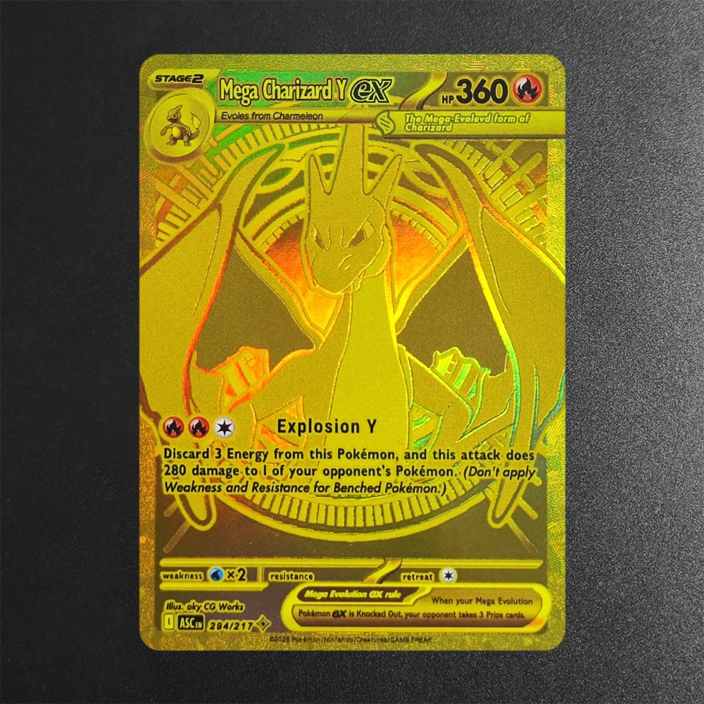 Proxy 2025 Pokemon EN Card MEGA Gengar EX ASC 284-217 SAR Super Rare Collectibles Card Single Classic Anime Cards Toys - Image 2
