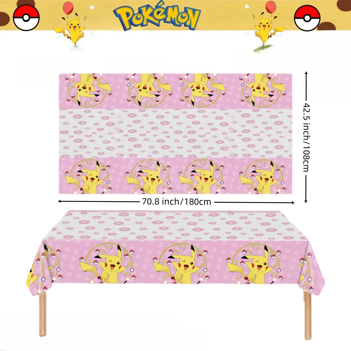 Pokemon Tablecloth Birthday Party Decoration Pikachu Disposable Table Cloth Table Cover Baby Shower Kids Toy Gift Party Supplies - Image 4