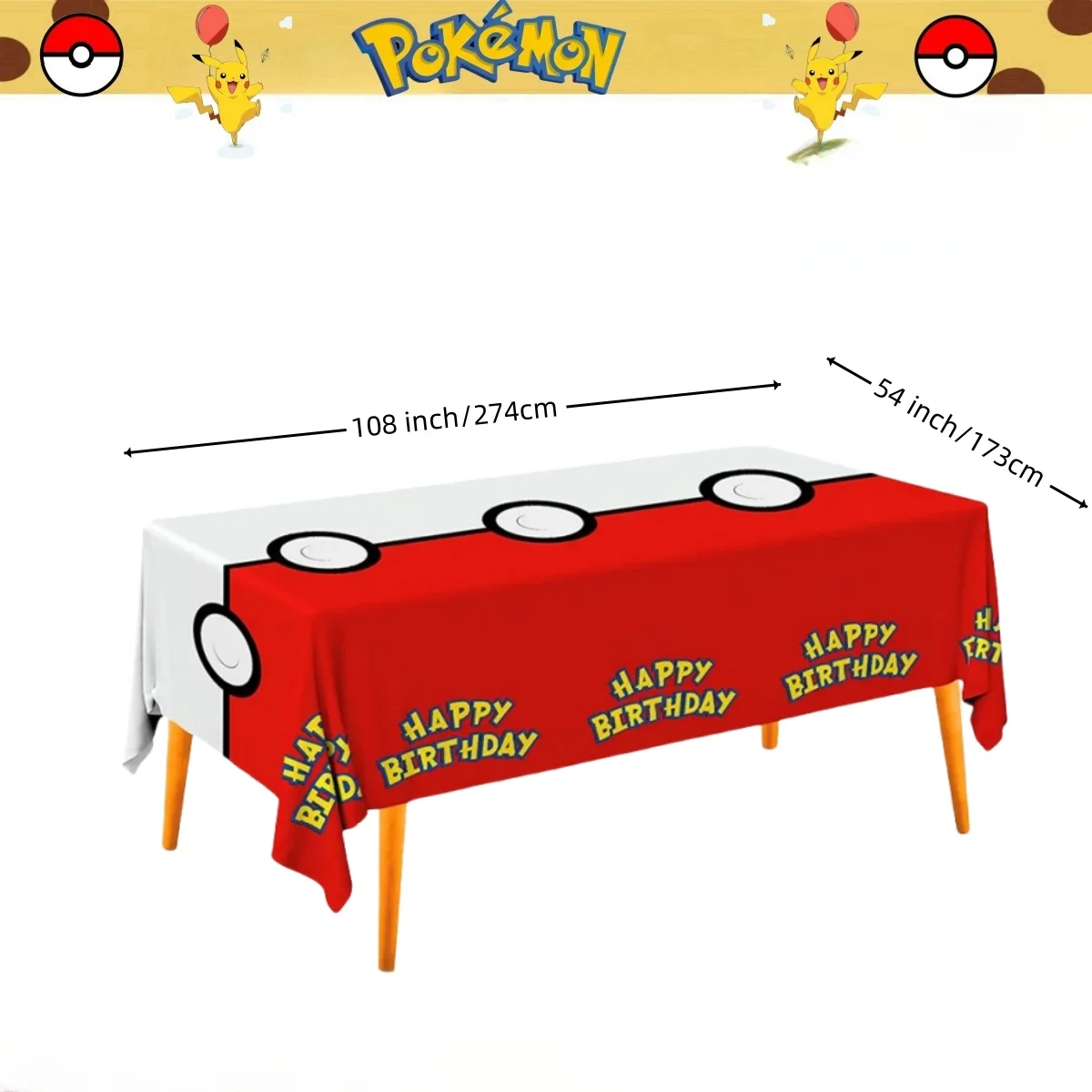 Pokemon Tablecloth Birthday Party Decoration Pikachu Disposable Table Cloth Table Cover Baby Shower Kids Toy Gift Party Supplies - Image 3