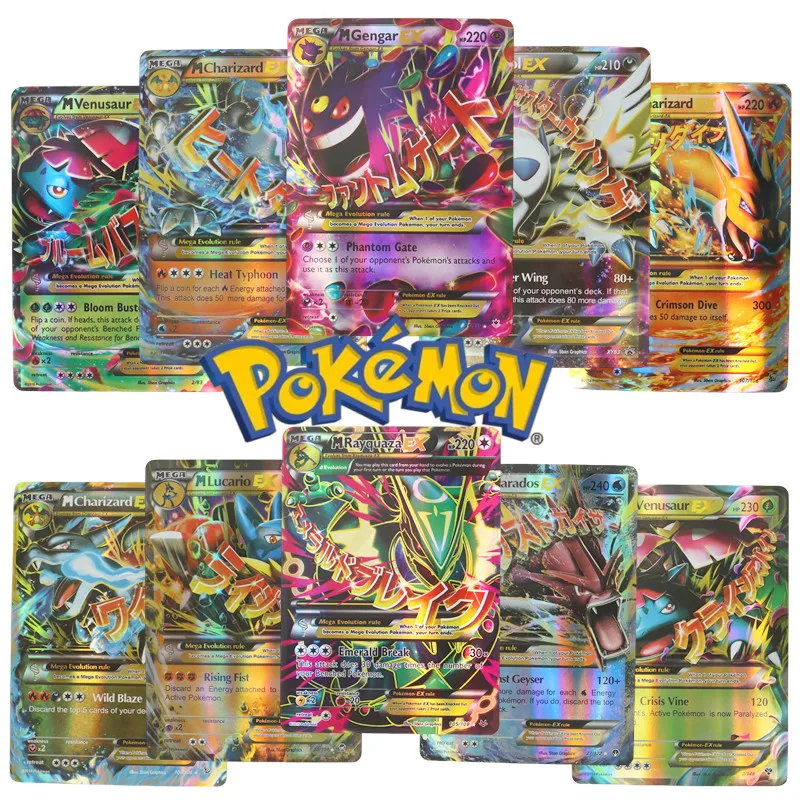 60/100Pcs English Pokemon Cards Shining MEGA GX Vmax TAG EX Vstar V Collection Cards Toys Children Gift - Image 2