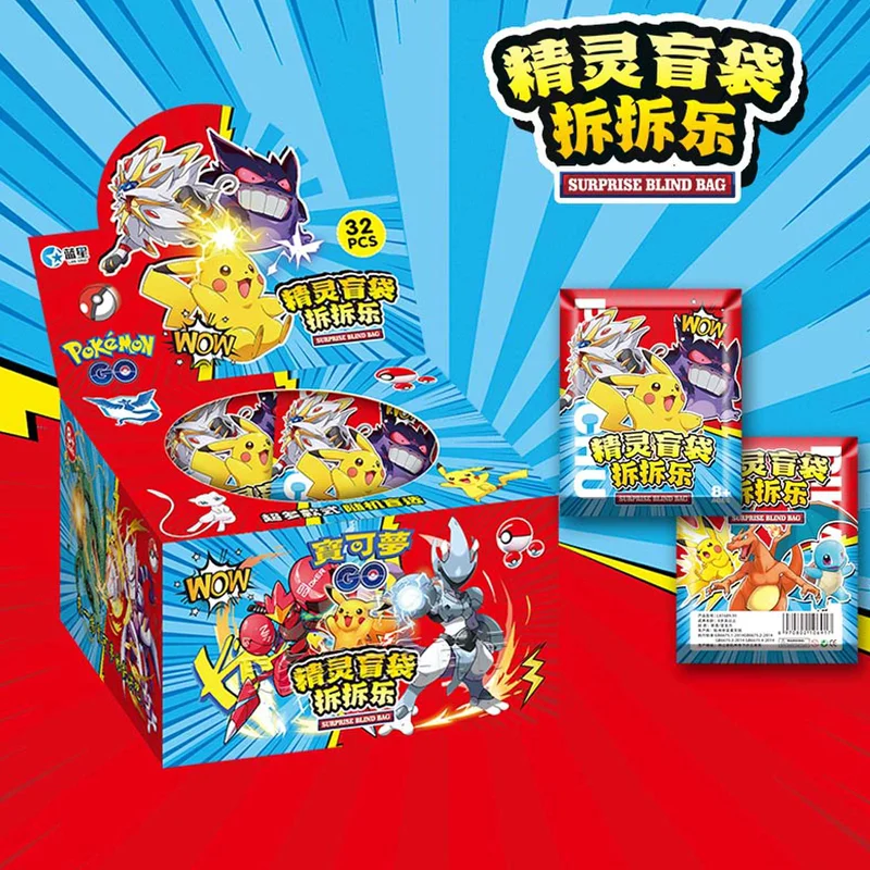 PKM Anime 32pcs Set pokemon Figures Blind Bag Box Acrylic Pendant Keychain Hanging Decoration Children Toy Peripherals Gift - Image 2
