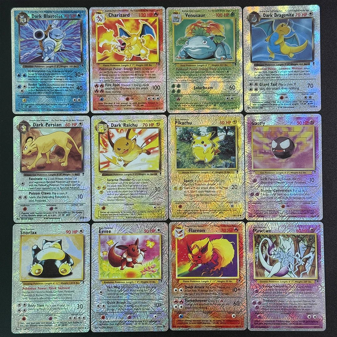 DIY 2002 Legendary Collection P.M. Proxy Card self-made Reverse Holo Charizard Blastoise Venusaur PTCG Collector's Card Gift