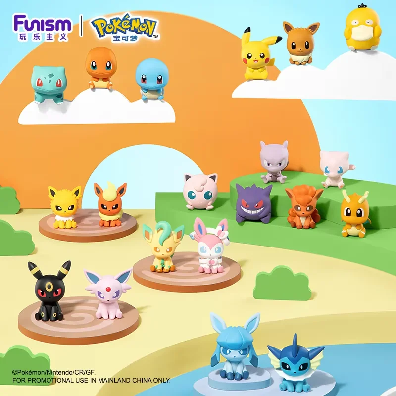 Pokemon Anime Poke Ball Action Figures Sylveston Umbreon Gengar Mini Dolls FUNISM Original Genuine Model Car Ornament Toys Gift - Image 2