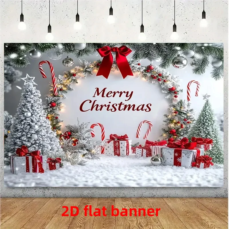 Light Luxury Christmas Tapestry, Elegant Pattern Wall Art for Living Room and Party Backdrop, Universal Holiday Home Decor