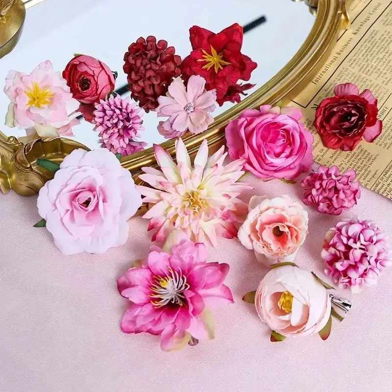 3/21Pcs Mixed Artificial Flowers Silk Rose Fake Flowers for Home Room Wedding Decoration DIY Craft Garland Bouquet Accessory - Image 2
