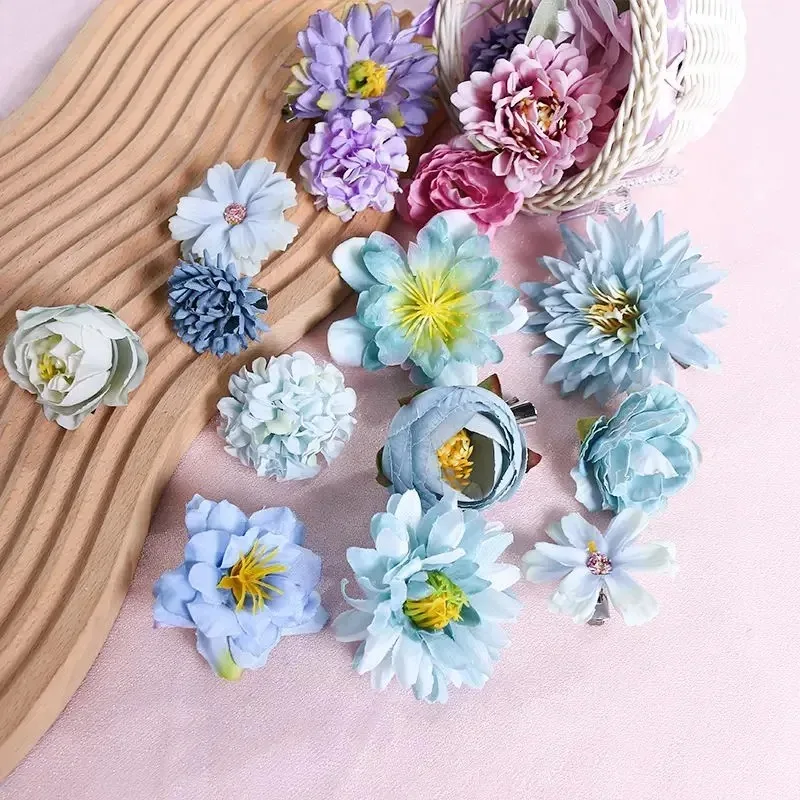 3/21Pcs Mixed Artificial Flowers Silk Rose Fake Flowers for Home Room Wedding Decoration DIY Craft Garland Bouquet Accessory - Image 4