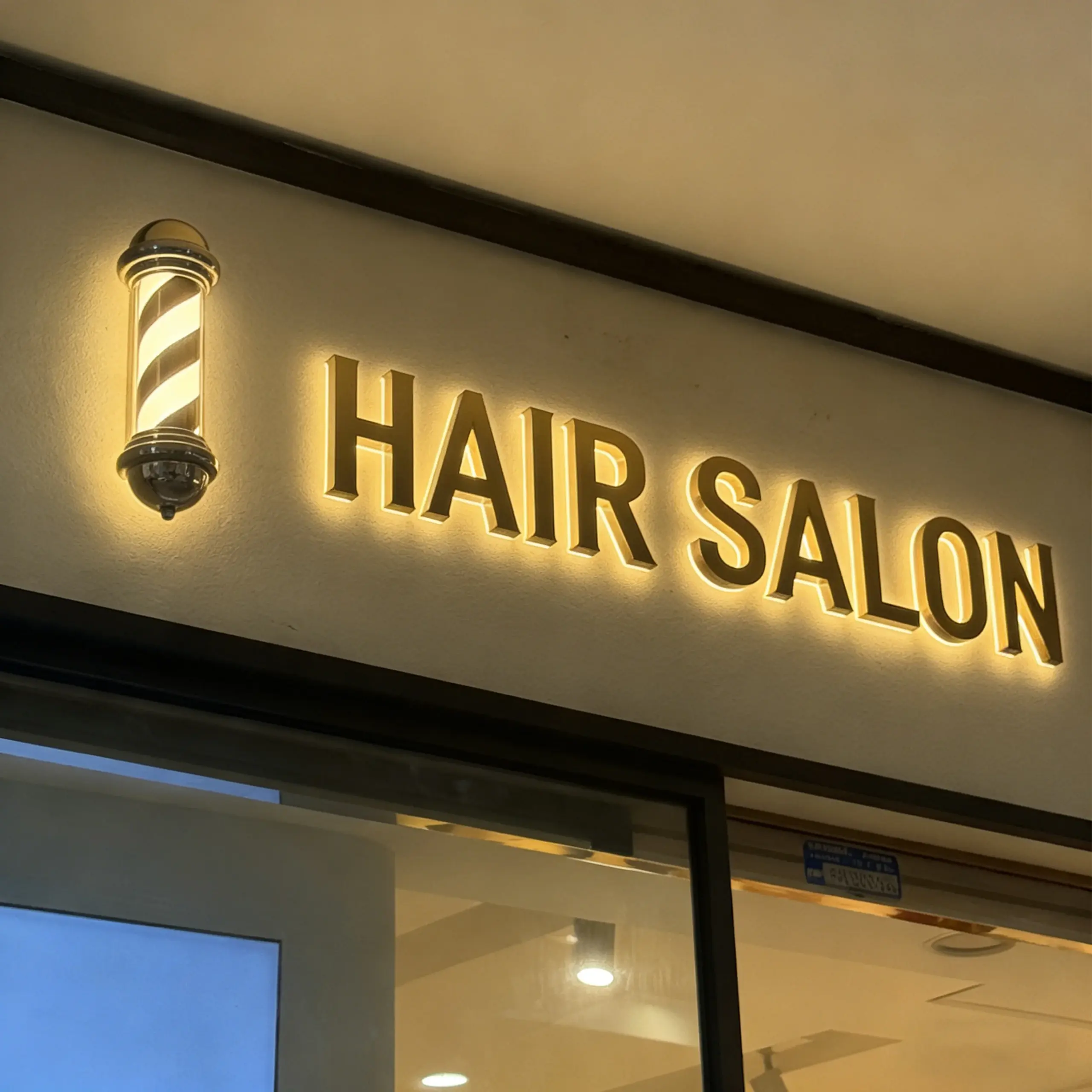 Led Store Salon Wall Signs Outdoor Shop Backlit Storefront Sign with Lights Custom Salon Business Signs