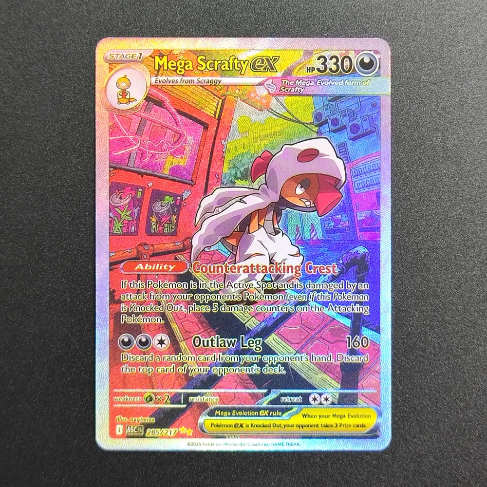 Proxy 2025 Pokemon EN Card MEGA Gengar EX ASC 284-217 SAR Super Rare Collectibles Card Single Classic Anime Cards Toys - Image 4