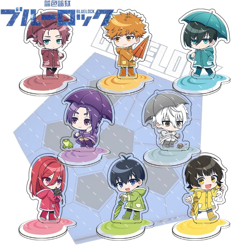 Anime BLUE Prison Isagi Yoichi Chigiri Hyoma Acrylic Stand Figure Rainy Season Style Model Plate Standing Desk Decor