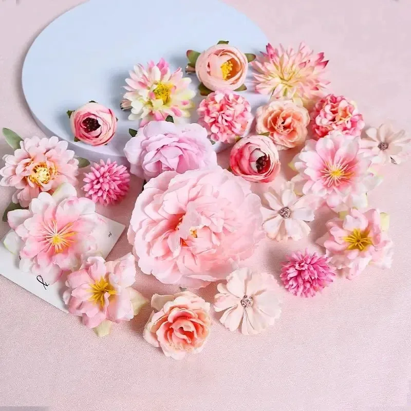3/21Pcs Mixed Artificial Flowers Silk Rose Fake Flowers for Home Room Wedding Decoration DIY Craft Garland Bouquet Accessory - Image 5