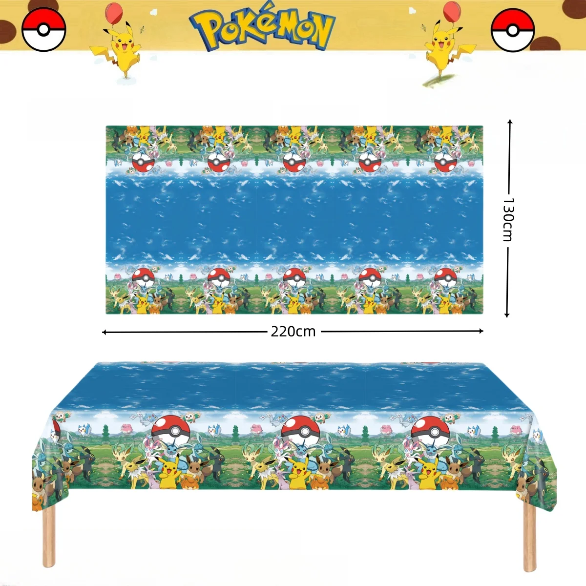 Pokemon Tablecloth Birthday Party Decoration Pikachu Disposable Table Cloth Table Cover Baby Shower Kids Toy Gift Party Supplies - Image 2
