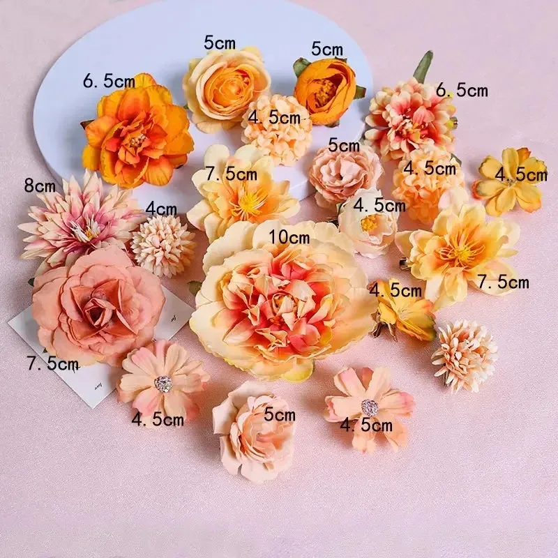 3/21Pcs Mixed Artificial Flowers Silk Rose Fake Flowers for Home Room Wedding Decoration DIY Craft Garland Bouquet Accessory - Image 6