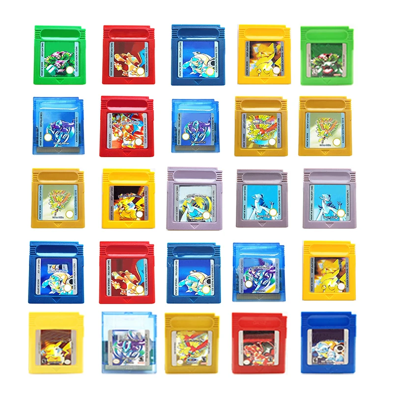 Pokemon 16 Bit Video Game Console Cartridge GBC Game Card Pokemon Series Blue Crystal Golden Green Red Silver Yellow