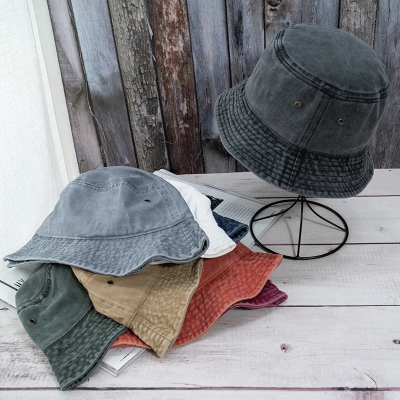 New Unisex Bucket Hat Fashion Washed Denim Cap Design Men Panama Hats Women Summer Outdoor Casual Sunscreen Visor Fisherman Caps - Image 4