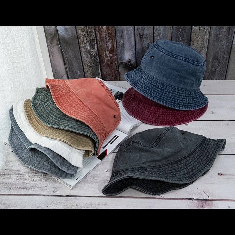 New Unisex Bucket Hat Fashion Washed Denim Cap Design Men Panama Hats Women Summer Outdoor Casual Sunscreen Visor Fisherman Caps - Image 3